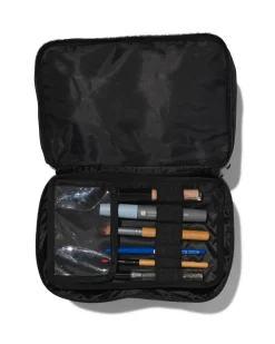 beautycase met organiser zwart 17x25x15