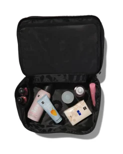 beautycase met organiser zwart 17x25x15