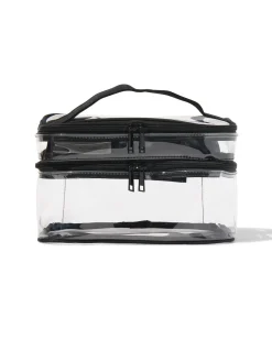 beautycase met organizer transparant 17x25x15