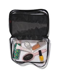 beautycase met organizer transparant 17x25x15