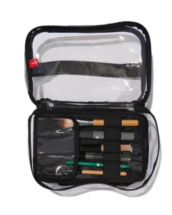 beautycase met organizer transparant 17x25x15