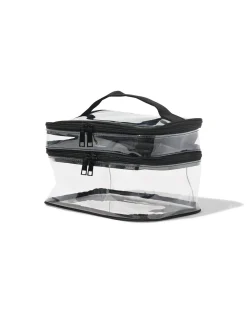 beautycase met organizer transparant 17x25x15