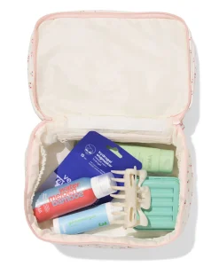 beautycase 25x17cm bloemen