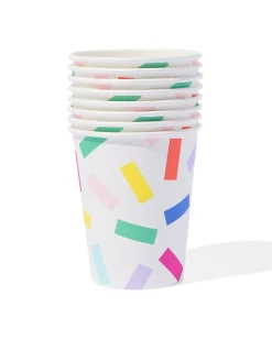 bekers confetti 8 stuks