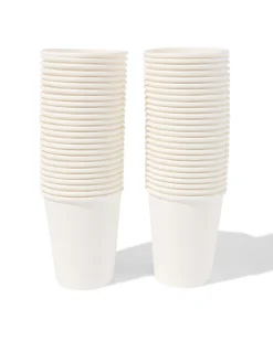 bekers wit - 50 stuks