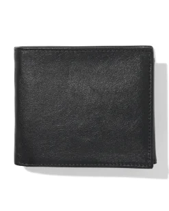 billfold portemonnee laag leer zwart