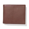 billfold portemonnee laag leer bruin