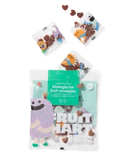 bio fruitsnoepjes appel-aardbei uitdeelzak - 8 stuks