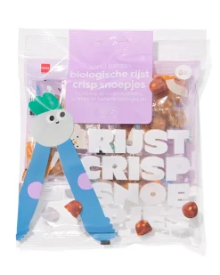 bio rijst crisp snoepjes appel-banaan uitdeelzak - 8 stuks