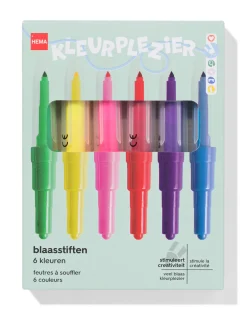 blaasstiften - 6 stuks