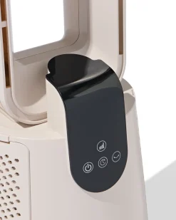 bladloze staande ventilator 93x23.6cm beige