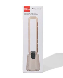 bladloze staande ventilator 93x23.6cm beige