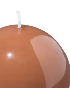 bolkaars ⌀10cm glad bruin