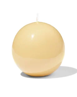 bolkaars ⌀10cm glad lichtgeel