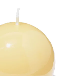 bolkaars ⌀7cm glad lichtgeel