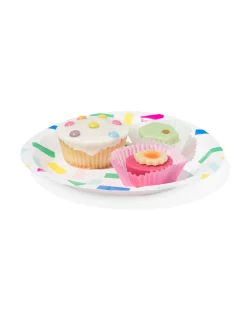 bord ⌀22.5cm papier confetti - 8 stuks