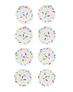 bord ⌀22.5cm papier confetti - 8 stuks