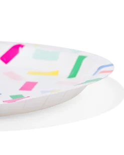 bord ⌀22.5cm papier confetti - 8 stuks