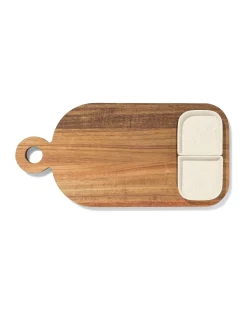 borrelplank 35x17.5x3.5cm hout met schaaltjes