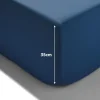 boxspring hoeslaken 140x200cm zacht katoen blauw