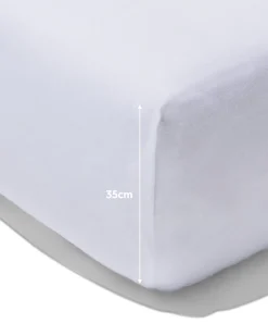 boxspring hoeslaken 140x200cm zacht katoen wit