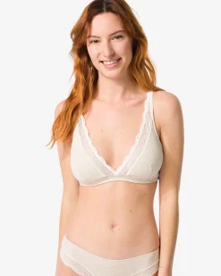 bralette met kant zonder beugel naturel