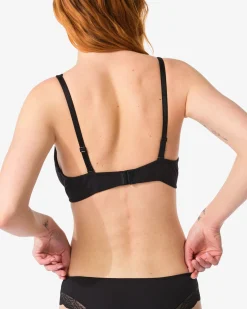 bralette met kant zonder beugel zwart