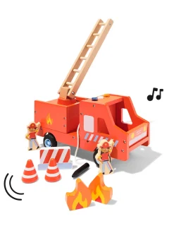 brandweerwagen 27x16x13cm hout