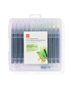 brushpennen en hervulbare waterpenselen 26-delig