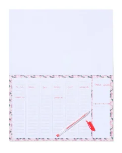 bureau onderlegger papier bloemen