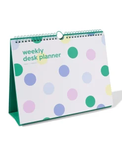 bureau weekplanner met spiraal en standaard 21x28