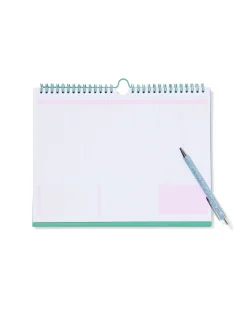 bureau weekplanner met spiraal en standaard 21x28