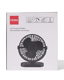 bureauventilator ⌀17.5cm zwart