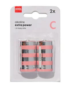 C alkaline extra power batterijen - 2 stuks