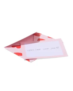 cadeau-envelop set hartjes - 6 stuks