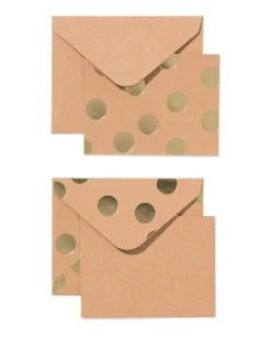 cadeau-enveloppen met blanco kaart S stippen - 6 stuks