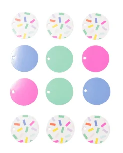cadeaulabels confetti - 12 stuks