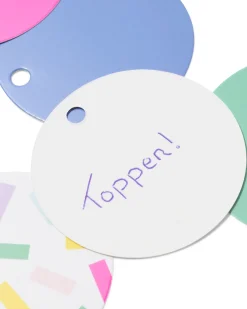 cadeaulabels confetti - 12 stuks