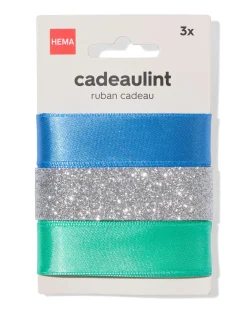 cadeaulint 3m blauw - 3 stuks