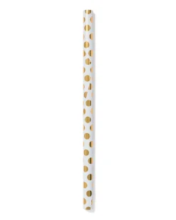 cadeaupapier 200x70cm stippen goud