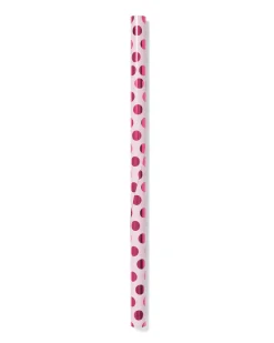 cadeaupapier 200x70cm stippen roze