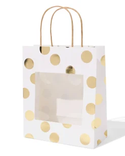 cadeautas M met venster stippen