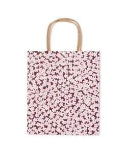 cadeautas M 29.5x18cm bloemen
