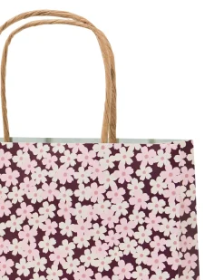 cadeautas M 29.5x18cm bloemen