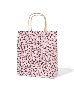 cadeautas M 29.5x18cm bloemen