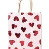 cadeautas M 29.5x18cm hartjes