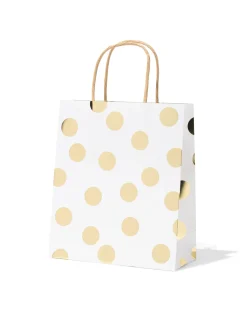 cadeautas M 29.5x18cm stippen