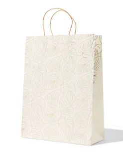 cadeautas papier 37x28x12 bladeren