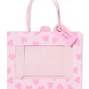 cadeautas 24x11x20cm hartjes roze