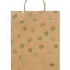 cadeautas 24x11x31cm kraft stippen